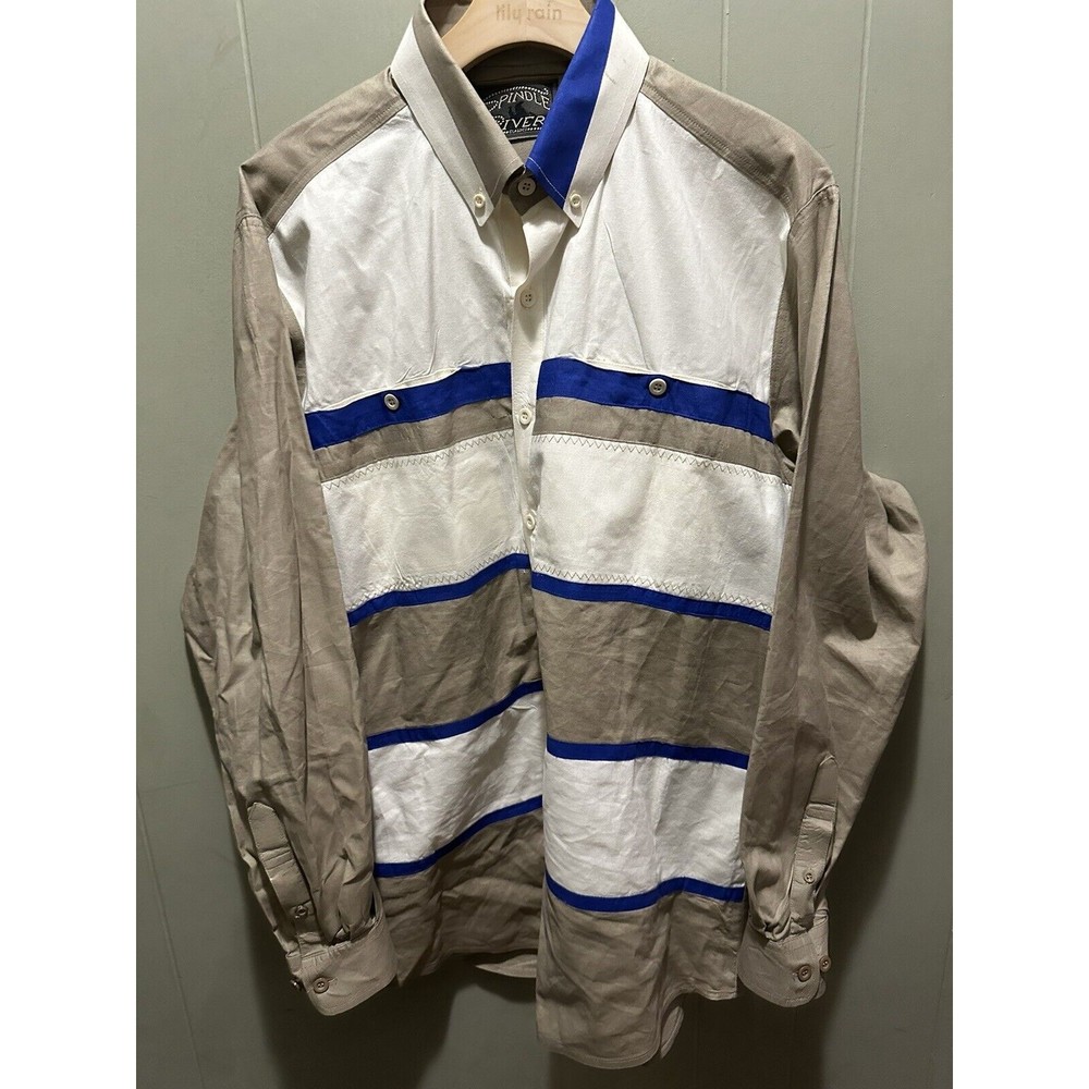 Spindle River Shirt Mens Large Colorblock Southwestern Style Western Rodeo